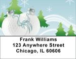 Golf Christmas Ornaments Address Labels