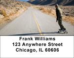 Highway On Skateboard Address Labels