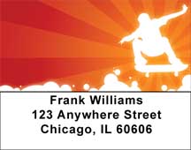 Hot Skateboarding Address Labels