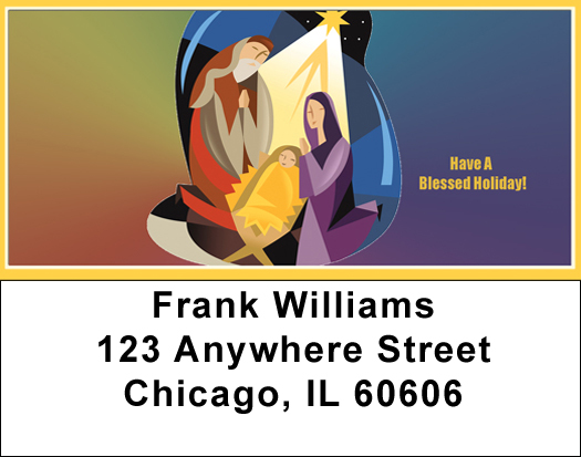Nativity Blessings Address Labels