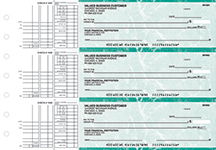 Teal Marble Multi Purpose Business Checks