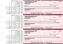 Burgundy Marble Multi Purpose Business Checks