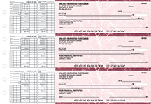 Burgundy Marble Payroll Business Checks
