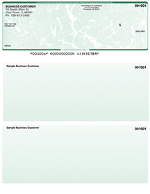Green Marble Laser Business One Per Page Voucher Checks - Top Style