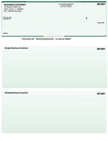 Green Safety Laser Business One Per Page Voucher Checks - Top Style