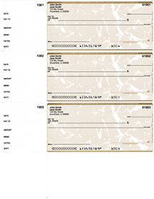Tan Marble 3 Per Page Wallet Checks