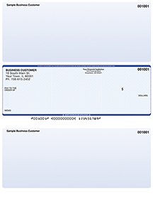 Blue Safety Laser Business One Per Page Voucher Checks - Middle Style