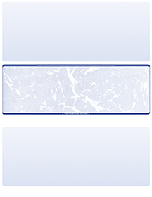Blue Marble Blank Stock for Computer Voucher Checks Middle Style