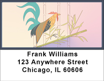Asian Horse & Rooster Address Labels