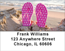 Beach Flip Flops Address Labels
