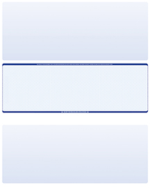 Blue Safety Blank Stock for Computer Voucher Checks Middle Style