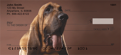Bloodhound Portrait Personal Checks