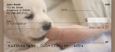 Golden Retriever Puppy Personal Checks