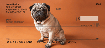 Pug Puppies Personal Checks