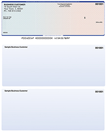 Blue Red Laser Business One Per Page Voucher Checks - Top Style