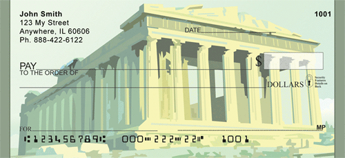 Pantheon Ruins On Acropoli Personal Checks
