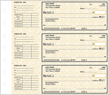 Deskset Tan Parchment Personal Checks