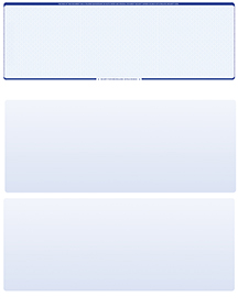 Blue Safety Blank Stock for Computer Voucher Checks Top Style
