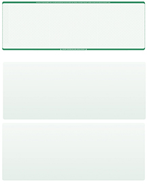 Green Safety Blank Stock for Computer Voucher Checks Top Style