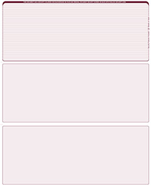Burgundy Lines Blank Stock for Computer Voucher Checks Top Style
