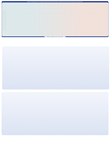 Blue/Red Blank Stock for Computer Voucher Checks Top Style