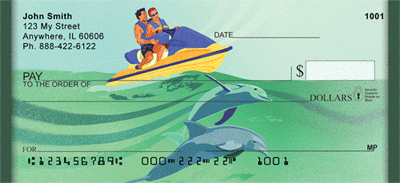 Jet Skiing With Dolphins Personal Checks