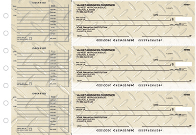 Gold Diamond Plate Accounts Payable Business Checks