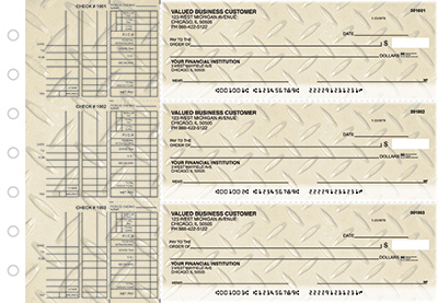 Gold Diamond Plate Multi-Purpose Business Checks 