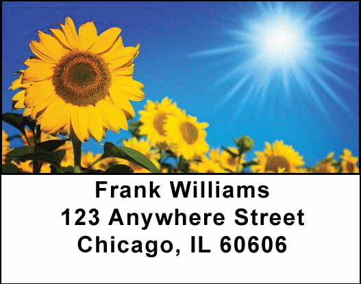 Sunflowers Address Labels