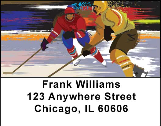 Hockey 1 on 1 Address Labels