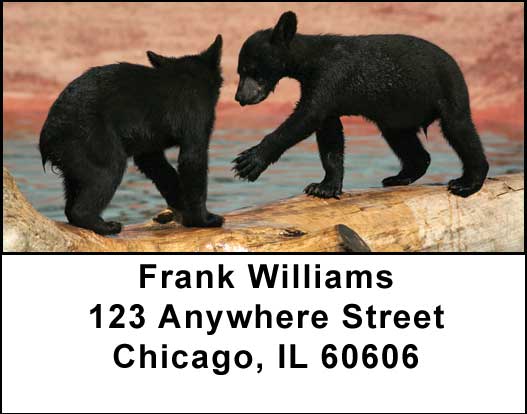 Black Bear Cubs Address Labels