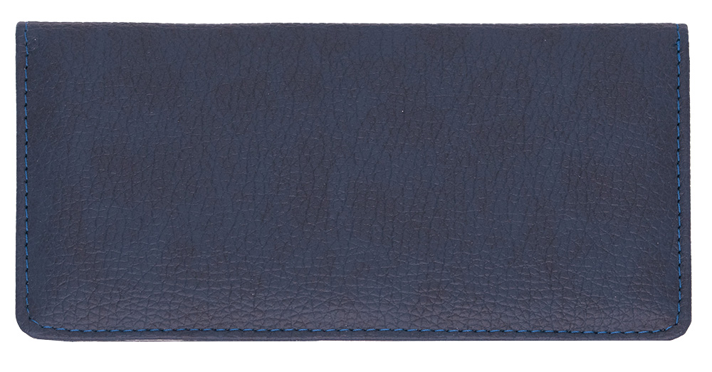 Navy Leather Side Tear CheckBook Cover