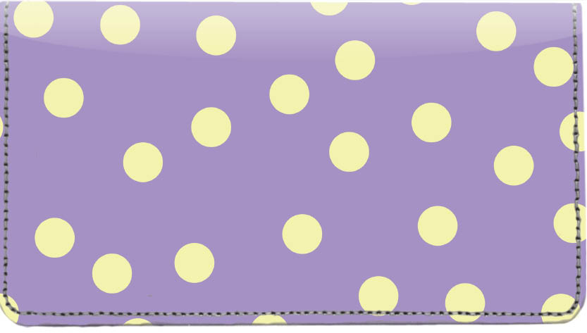 Dots Leather Checkbook Cover