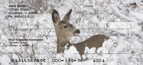 Winter Wonderland Wth Deer Personal Checks