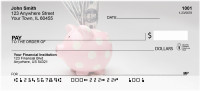 Pink Polka Dot Piggy Personal Checks | BBC-36