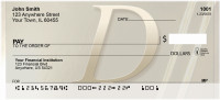 Golden Monogram D Personal Checks | BBI-42