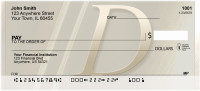 Golden Monogram D Personal Checks | BBI-42