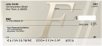 Golden Monogram F Personal Checks | BBI-44