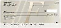Golden Monogram F Personal Checks | BBI-44