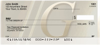 Golden Monogram G Personal Checks | BBI-45
