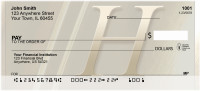 Golden Monogram H Personal Checks | BBI-46