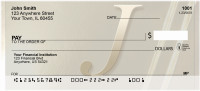 Golden Monogram J Personal Checks | BBI-48