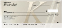 Golden Monogram K Personal Checks | BBI-49