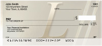Golden Monogram L Personal Checks | BBI-50