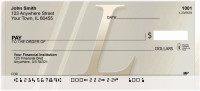 Golden Monogram L Personal Checks | BBI-50