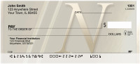 Golden Monogram N Personal Checks | BBI-52