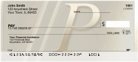 Golden Monogram P Personal Checks | BBI-54