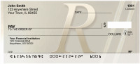 Golden Monogram R Personal Checks | BBI-56