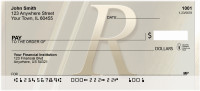 Golden Monogram R Personal Checks | BBI-56