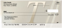 Golden Monogram T Personal Checks | BBI-58